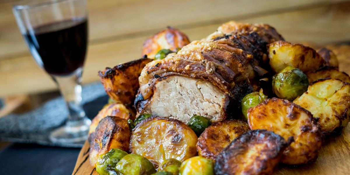 roast pork loin with red wine